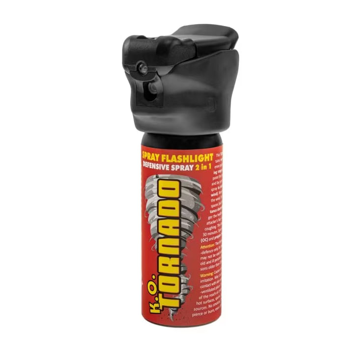 Spray cu piper IdeallStore®, Tornado KO, lanterna LED, jet, auto-aparare, 50 ml - 1 | YEO