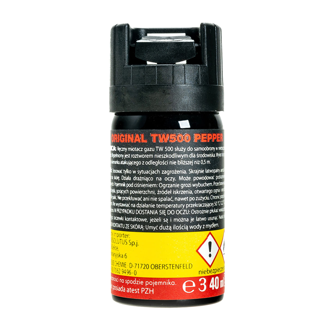 Spray cu piper IdeallStore®, TW-500, dispersant, auto-aparare, 40 ml, negru - 1 | YEO