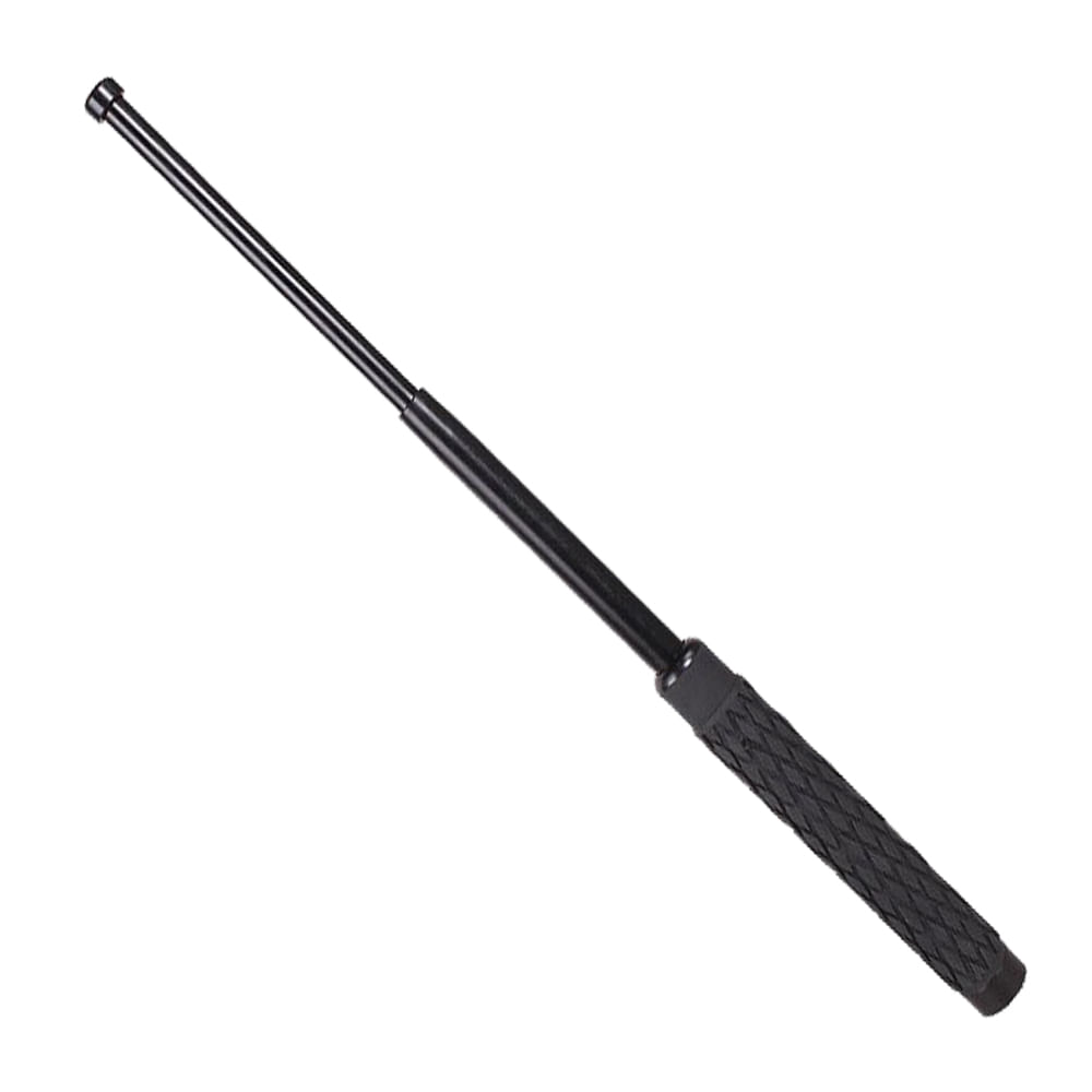 Baston telescopic din otel, negru, 60 cm, 3 sectiuni, husa cadou - 4 | YEO