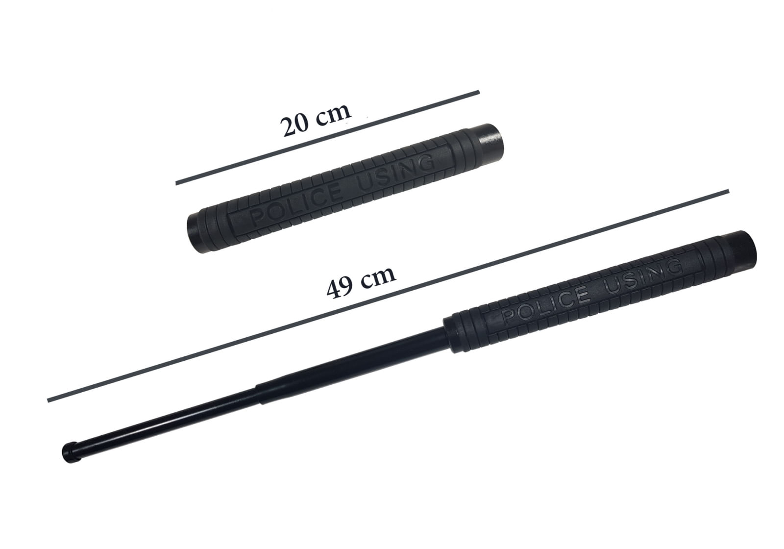 Set baston telescopic Police, 49 cm +  box negru 0.5 cm grosime - 4 | YEO