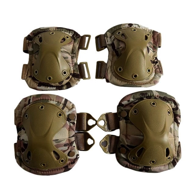 Set de protectie IdeallStore®, Tactical Gear, genunchiere si cotiere, nylon, marime universala, camuflaj