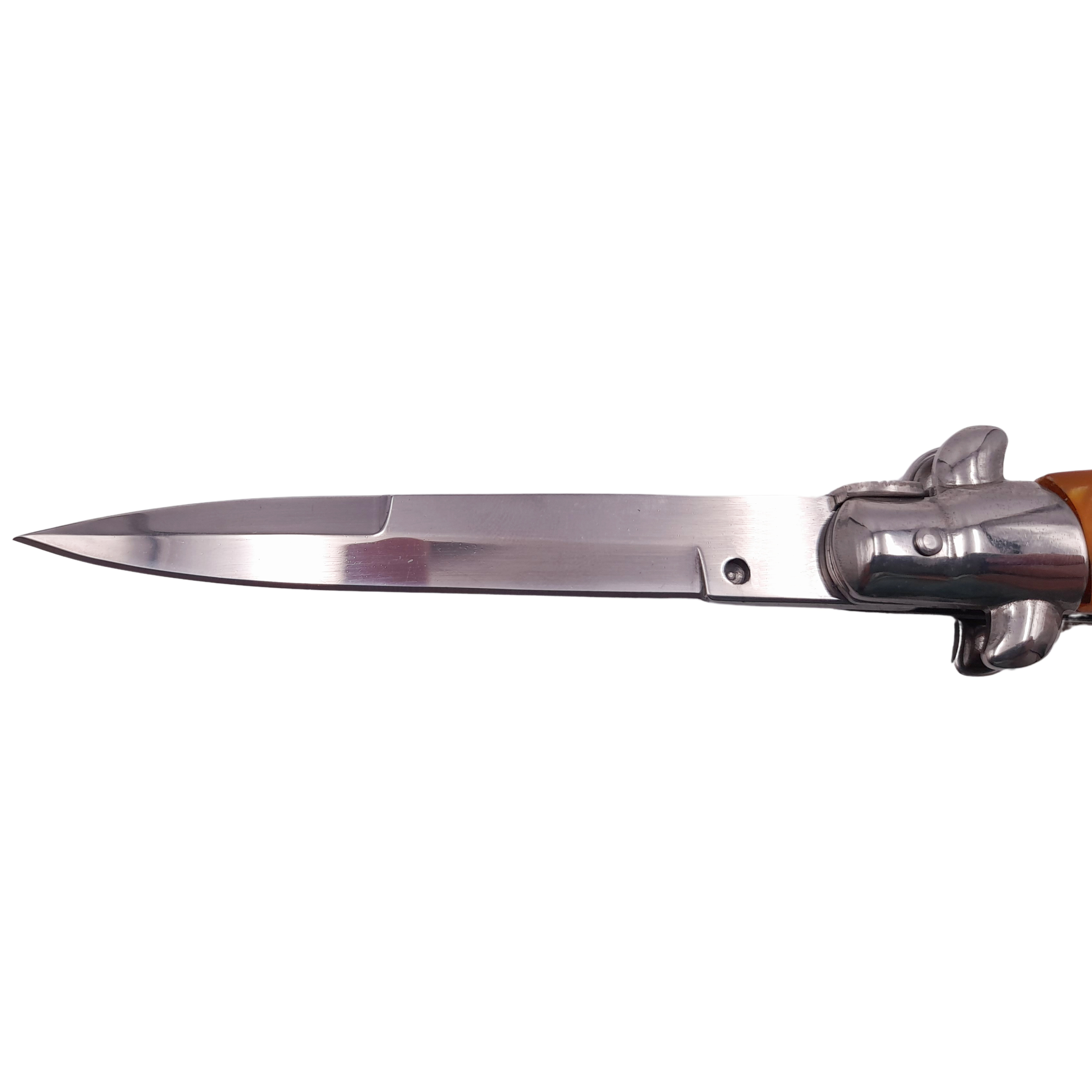 Briceag de vanatoare IdeallStore®, Italian Wave, otel inoxidabil, 22.5 cm, argintiu, husa inclusa - 4 | YEO