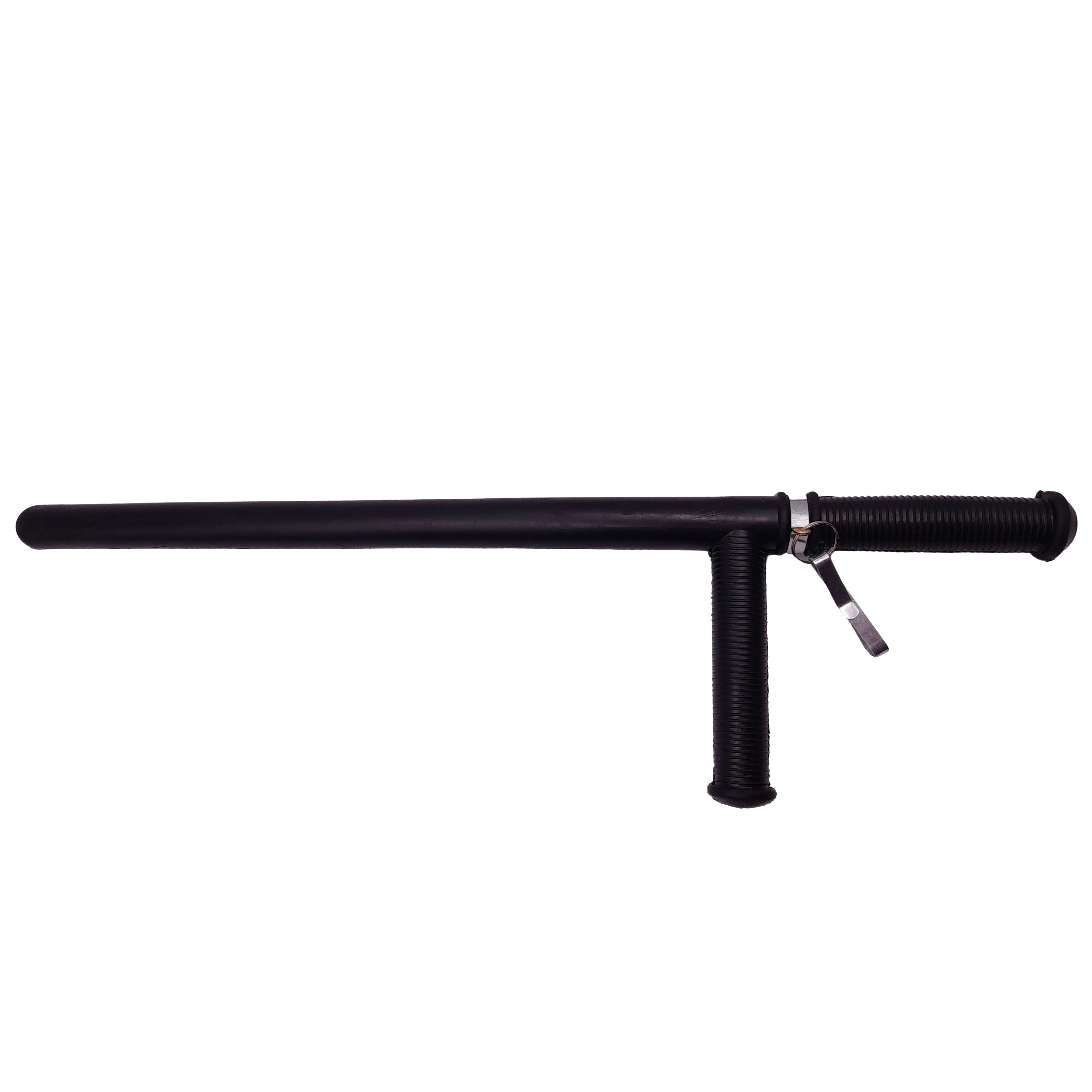 Tonfa autoaparare IdeallStore®, Police Force, cauciuc, 60 cm, negru, agatatoare inclusa - 1 | YEO