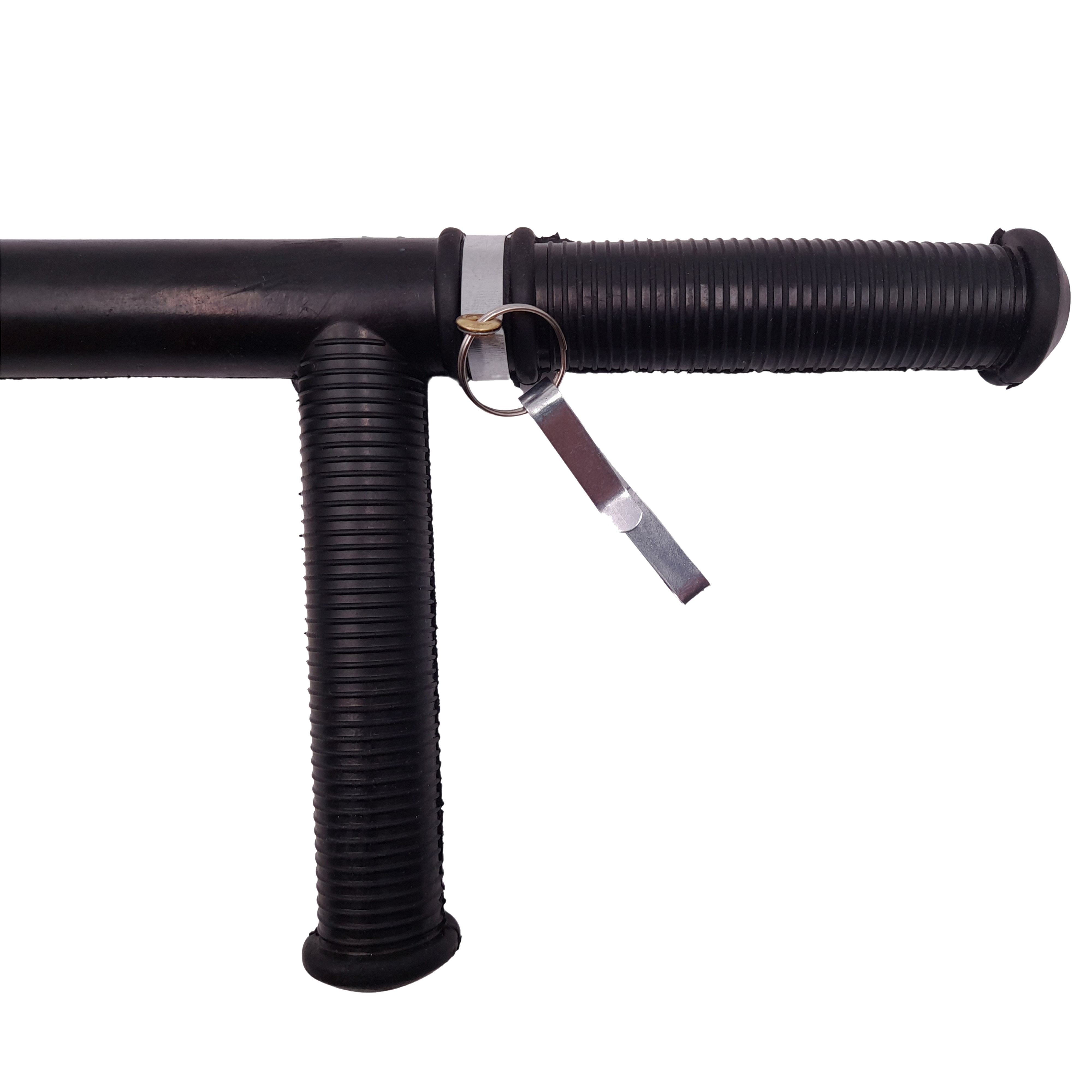 Tonfa autoaparare IdeallStore®, Police Force, cauciuc, 60 cm, negru, agatatoare inclusa - 3 | YEO