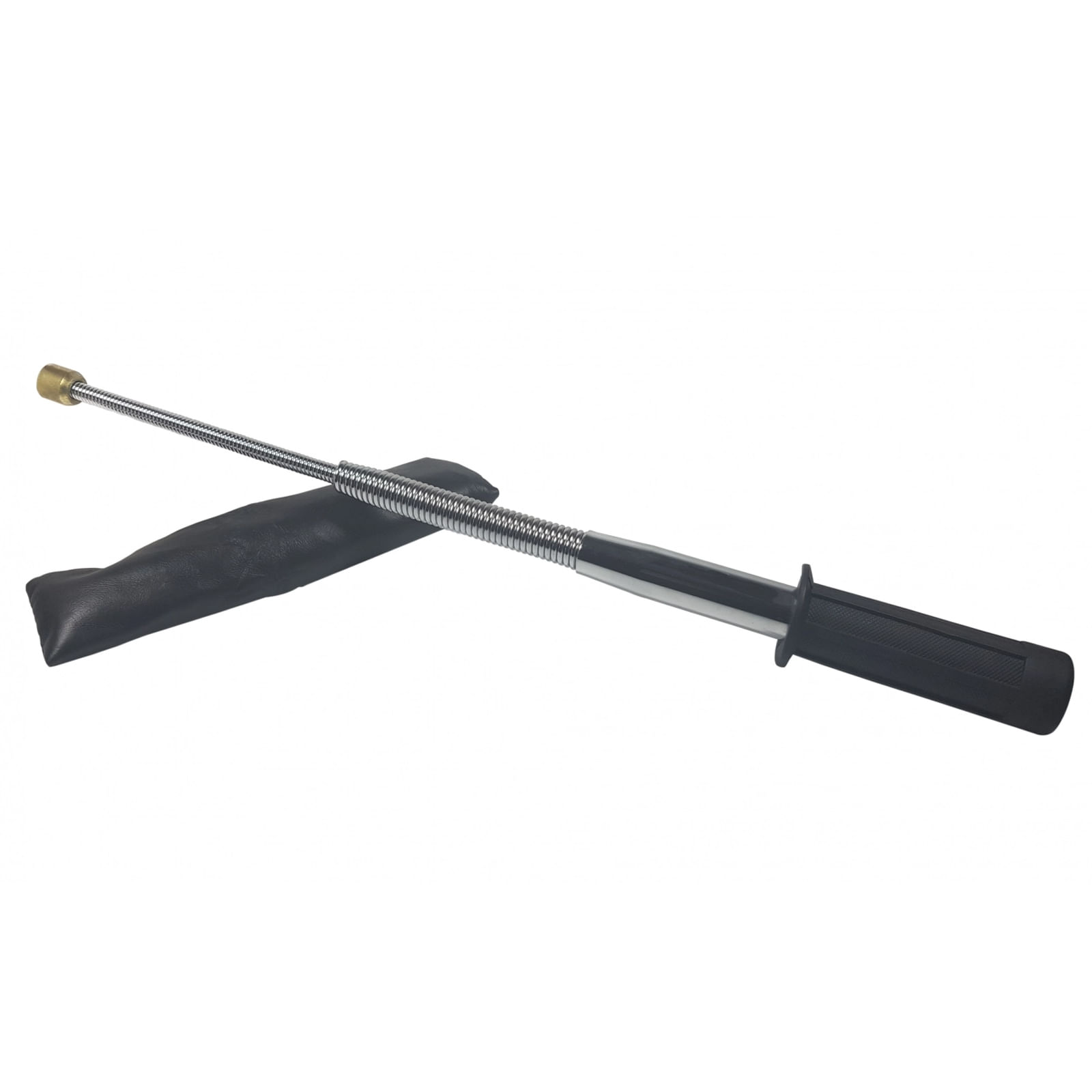 Baston telescopic flexibil maner cauciuc, 47 cm, argintiu