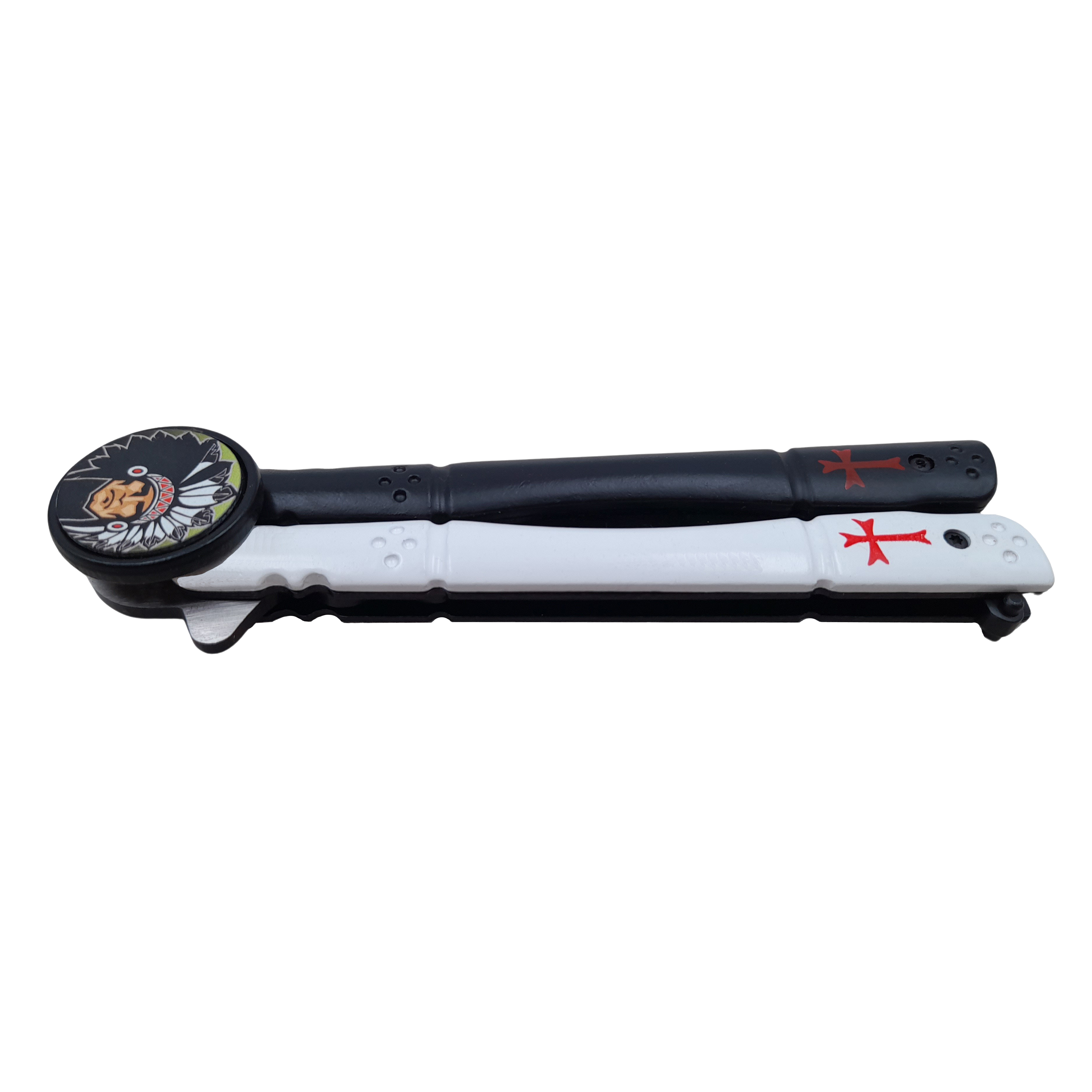 Briceag fluture de vanatoare IdeallStore®, Indian Chief, otel inoxidabil, 22.5 cm, multicolor - 3 | YEO