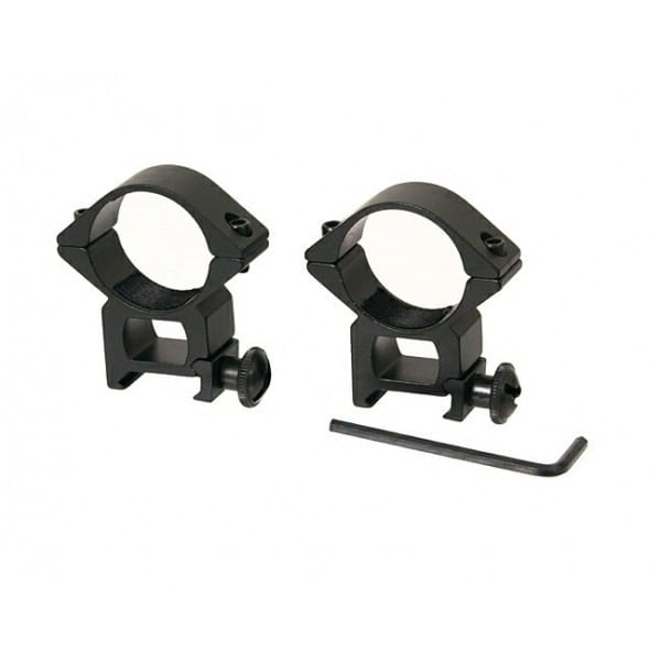 Inele de montura pentru lunete airsoft IdeallStore®, 22 mm, metalice, negre