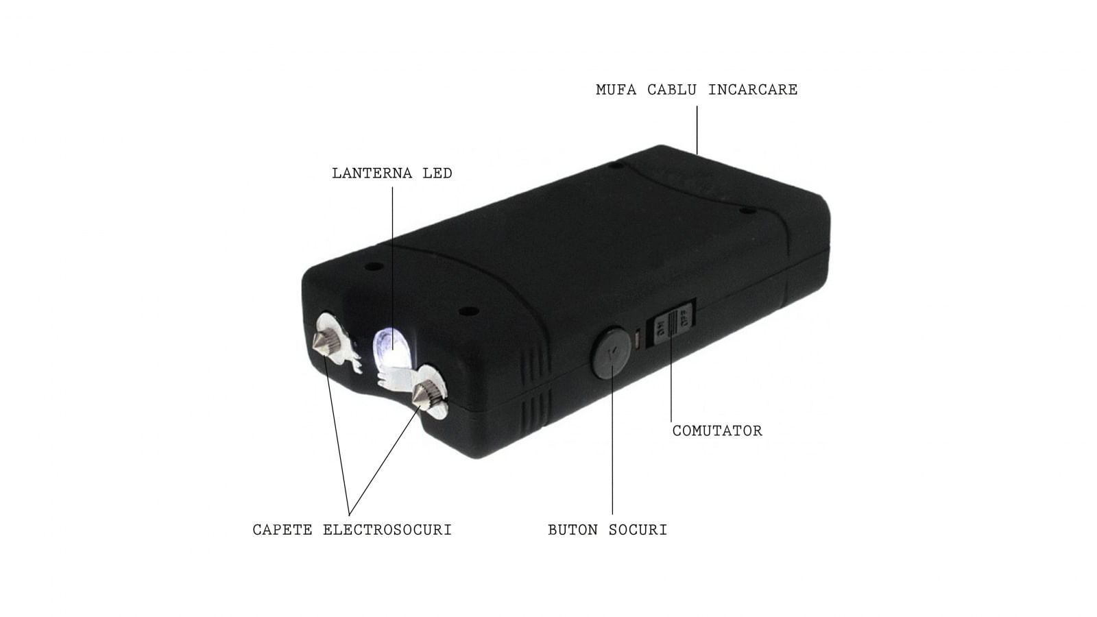 Mini electrosoc cu lanterna, 800 T - 4 | YEO