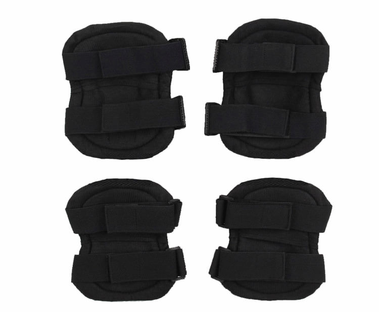 Set de protectie IdeallStore®, Tactical Gear, genunchiere si cotiere, nylon, marime universala, negru - 1 | YEO