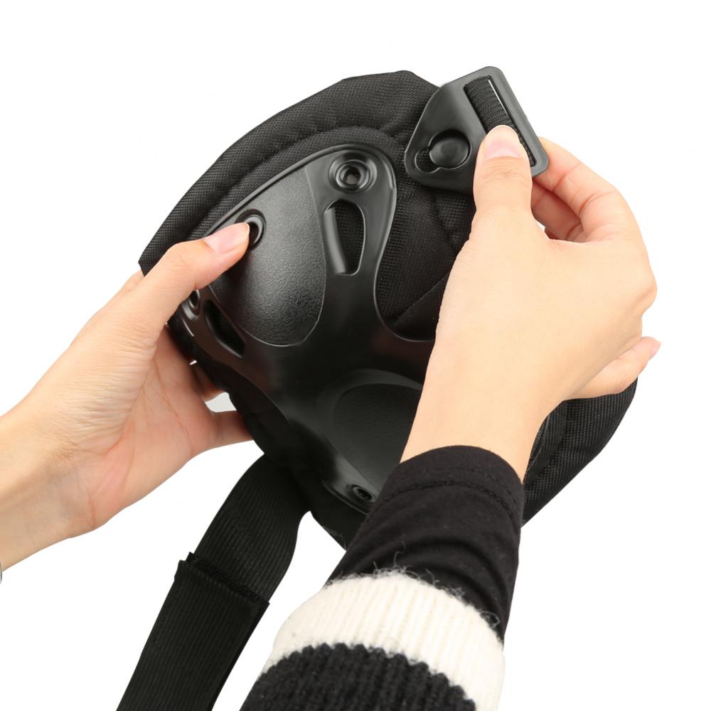 Set de protectie IdeallStore®, Tactical Gear, genunchiere si cotiere, nylon, marime universala, negru - 4 | YEO