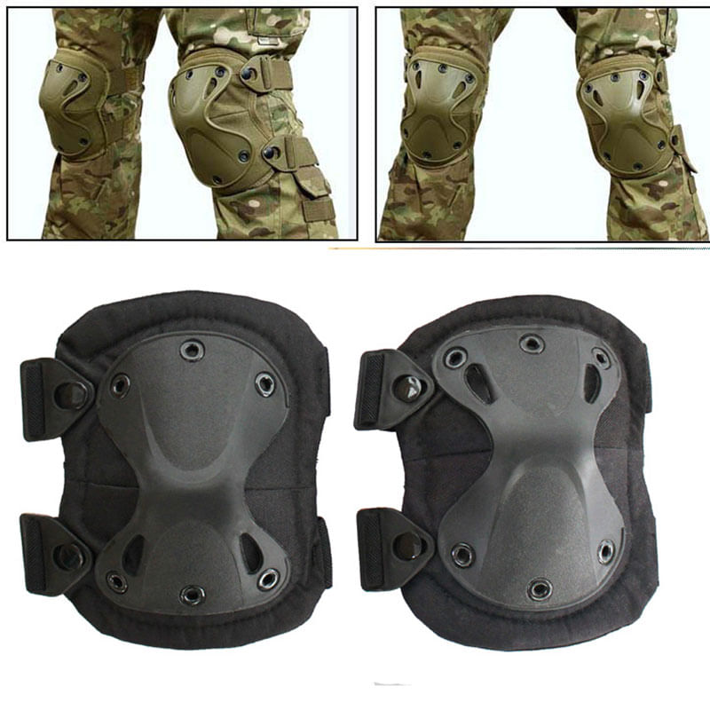 Set de protectie IdeallStore®, Tactical Gear, genunchiere si cotiere, nylon, marime universala, negru - 4 | YEO