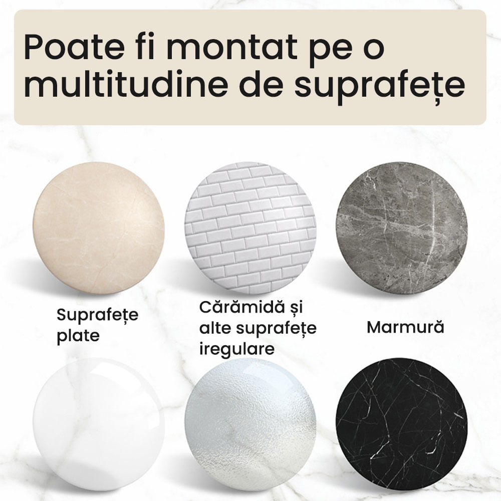 Uscator de rufe cu sfoara dubla retractabila, GlowforHome, montabil pe perete, otel inoxidabil, baie, balcon,500 cm, alb - 4 | YEO