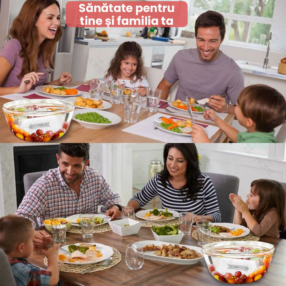 Aparat curatare, dezinfectare si sterilizare alimente GlowforHome, Carne, Legume, Fructe, portabil, USB, Alb - 1 | YEO