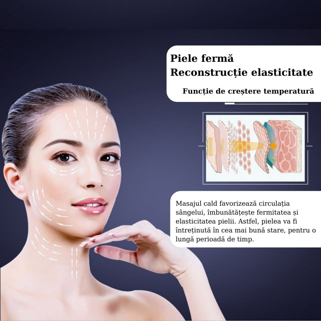 Aparat profesional Multifunctional pentru ingrijirea fetei si intinerirea pielii 5 in 1, GlowforHome, Lifting facial,roz - 4 | YEO