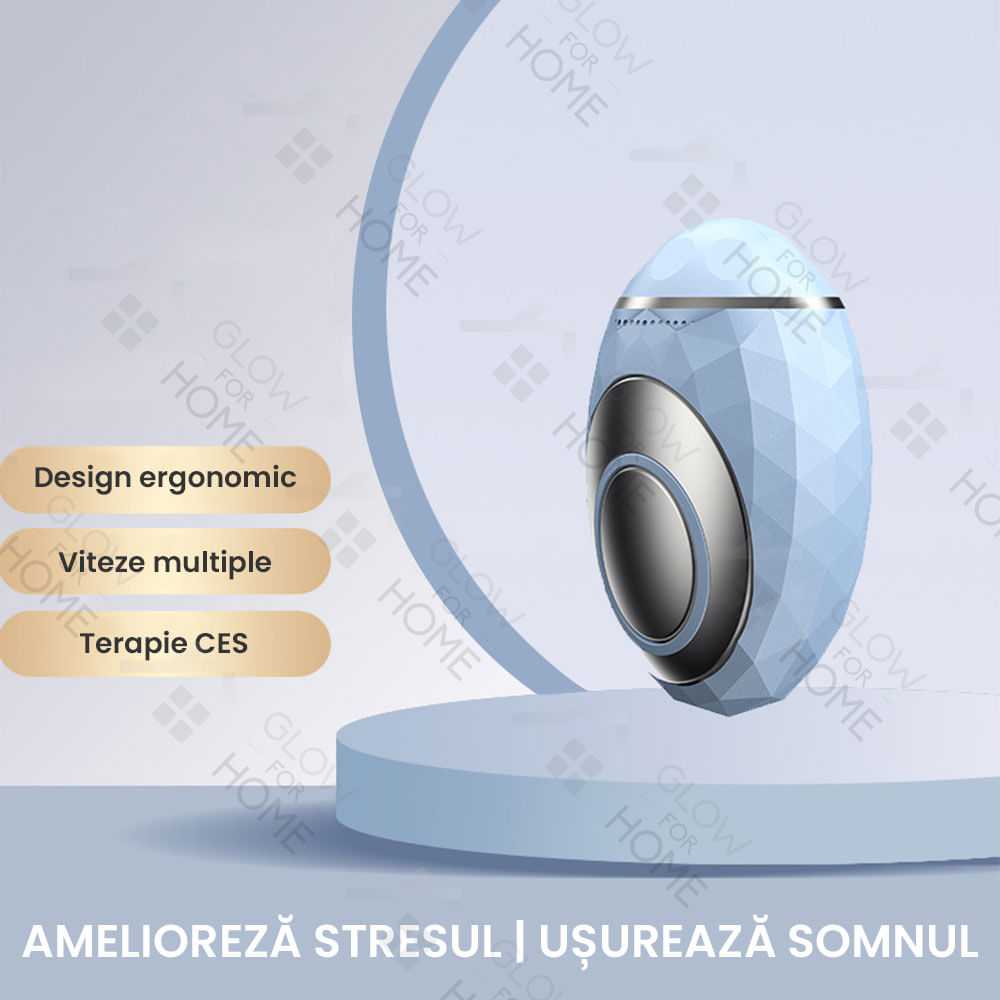 Dispozitiv inteligent de stimulare a somnului, GlowforHome, ameliorarea anxietatii, stimularea pulsului, USB, bleu - 2 | YEO