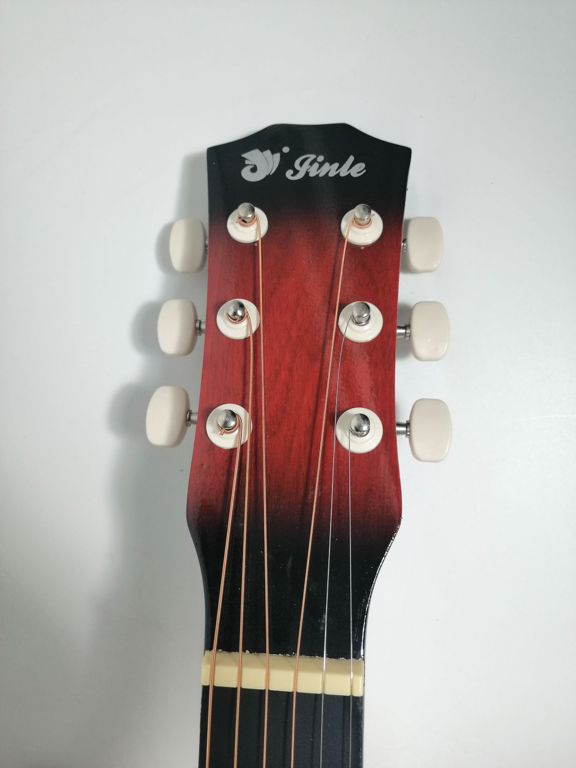 Chitara clasica IdeallStore®, 95 cm, lemn, Cutaway, rosie, husa inclusa - 4 | YEO