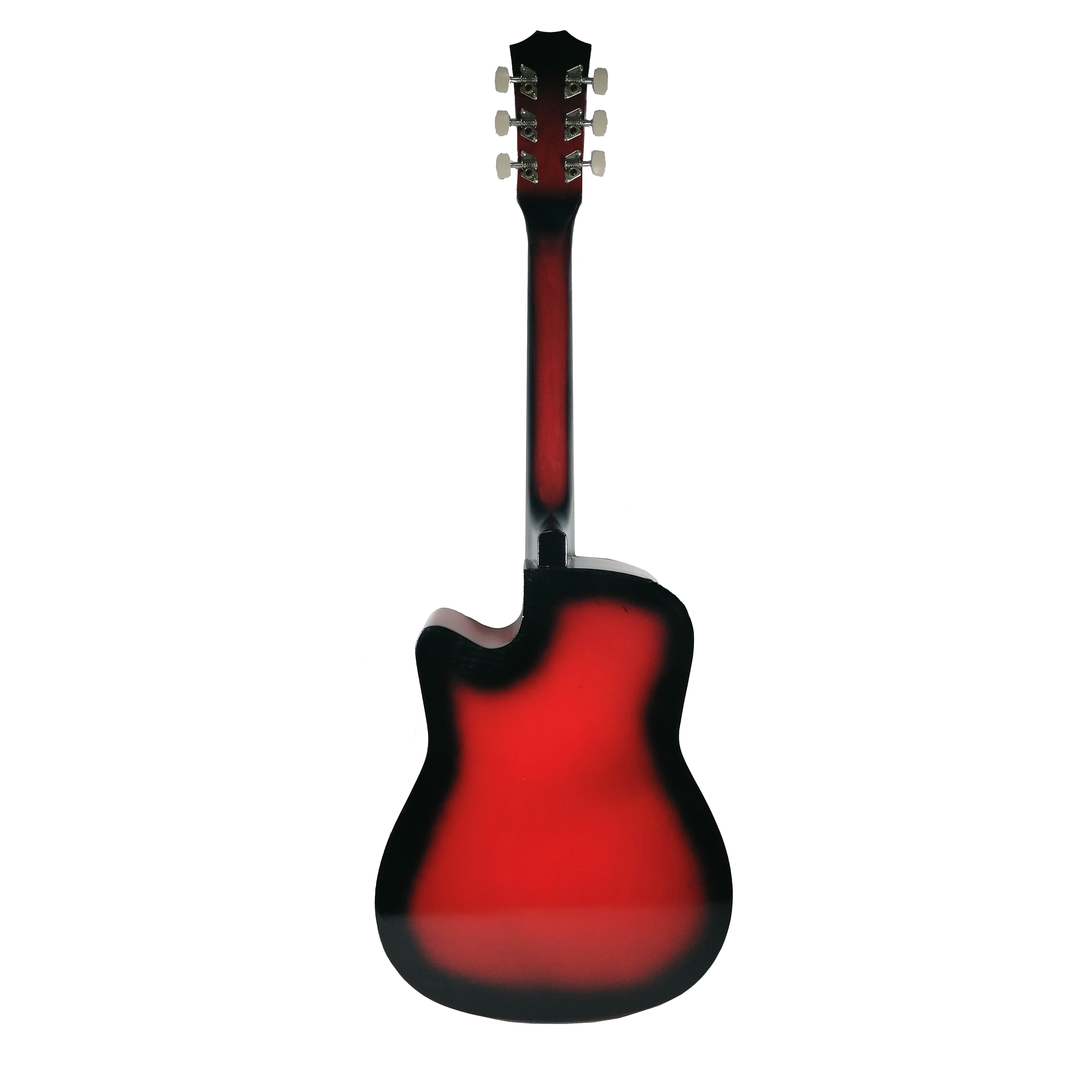 Chitara clasica IdeallStore®, 95 cm, lemn, Cutaway, rosie, husa inclusa - 2 | YEO