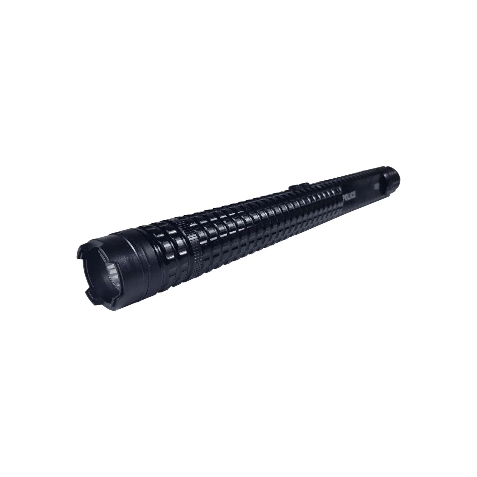 Baston electrosoc si lanterna IdeallStore®, Police X8, metalic, 35 cm, negru, acumulator inclus - 1 | YEO