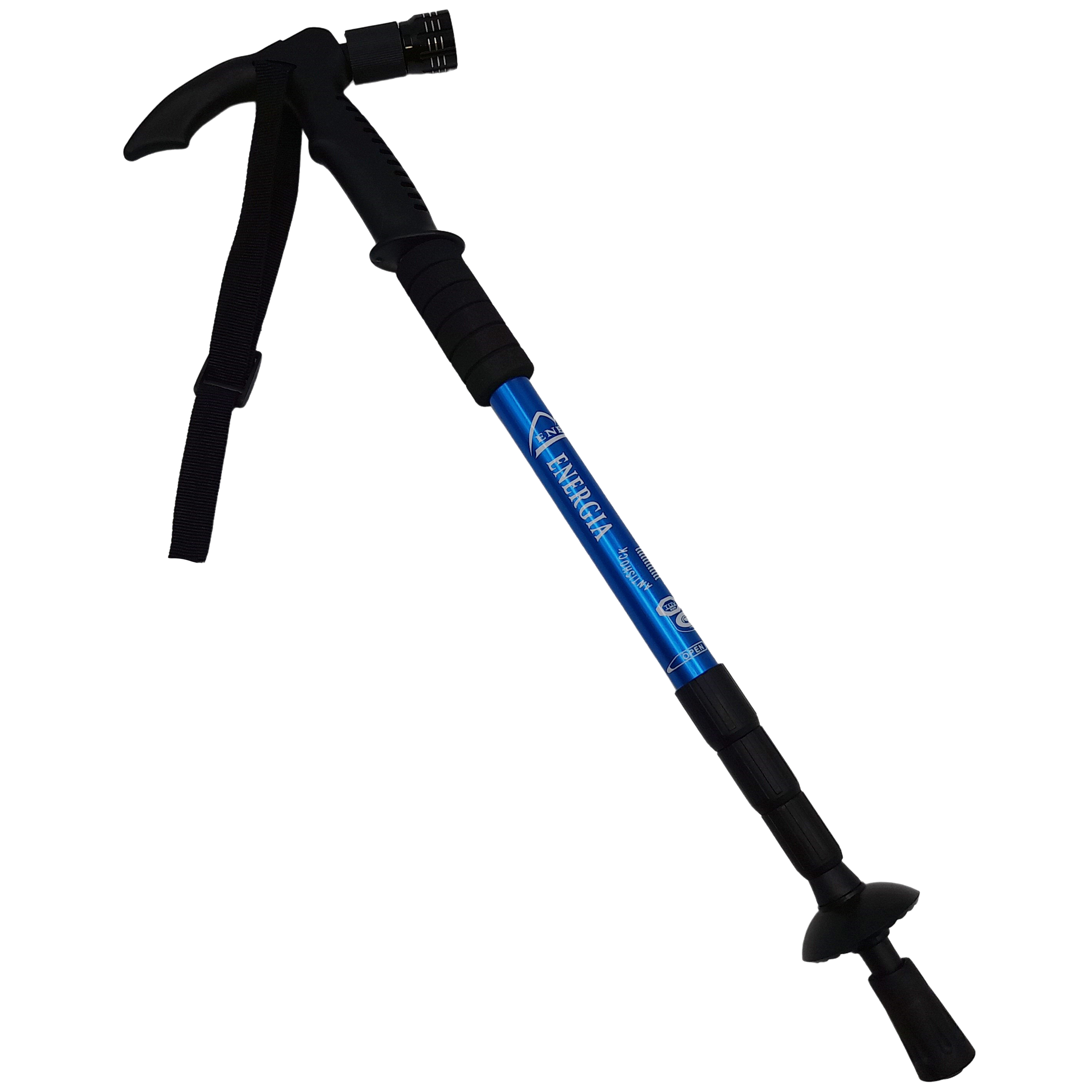 Baston trekking extensibil IdeallStore®, Ol Helper, aluminiu, lampa LED, 110 cm, albastru - 2 | YEO