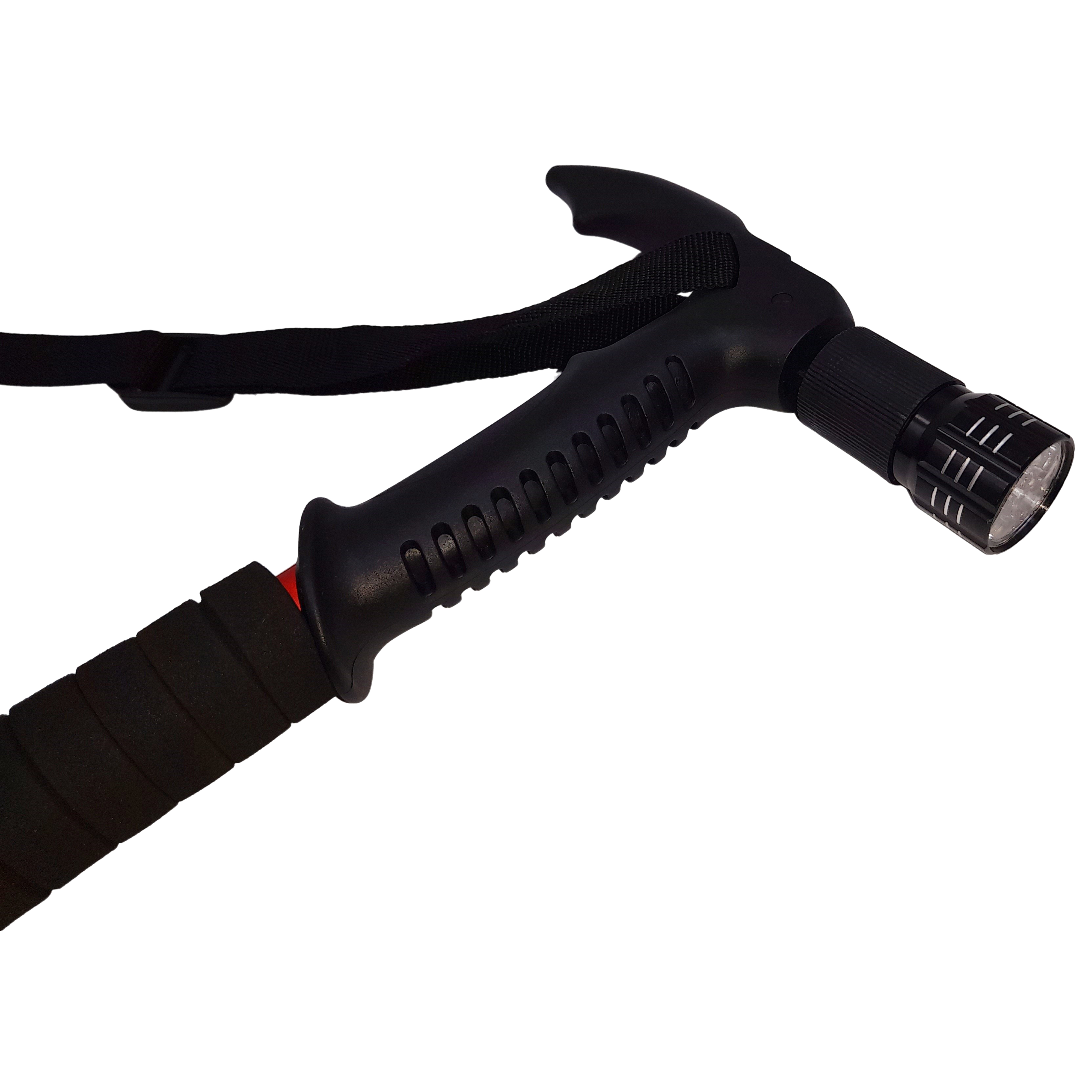 Baston trekking extensibil IdeallStore®, Ol Helper, aluminiu, lampa LED, 110 cm, rosu - 4 | YEO