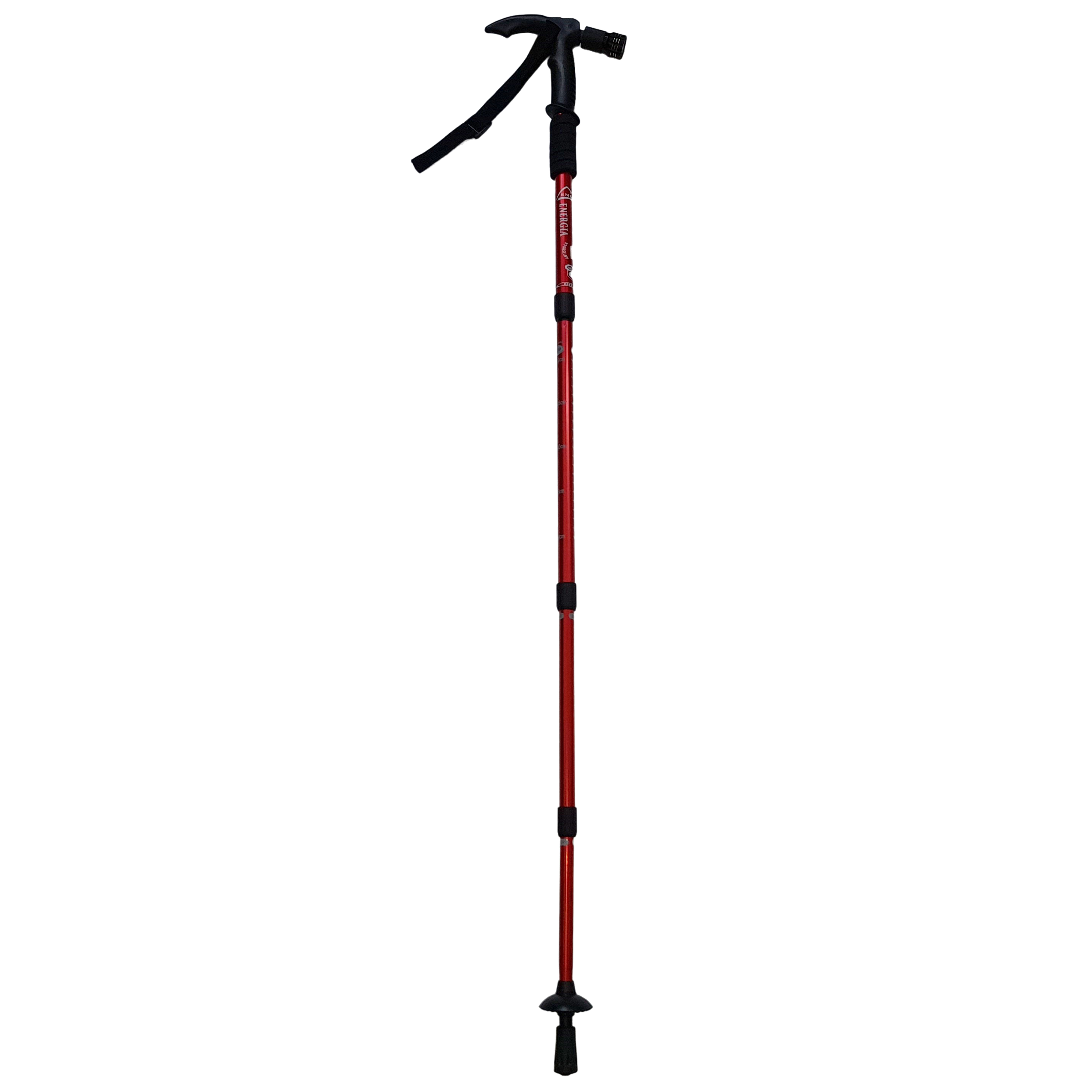 Baston trekking extensibil IdeallStore®, Ol Helper, aluminiu, lampa LED, 110 cm, rosu - 1 | YEO