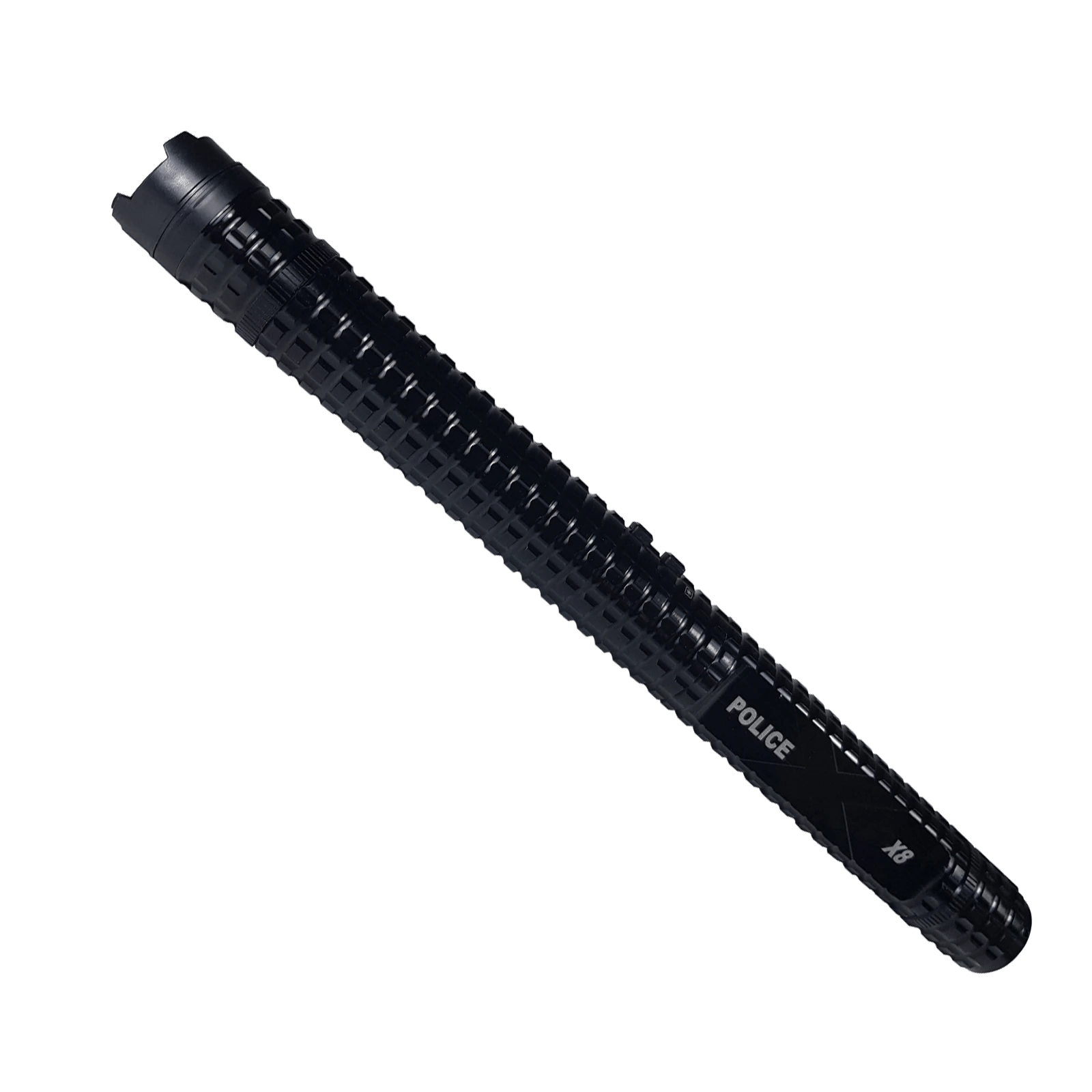 Baston electrosoc si lanterna IdeallStore®, Rowdy X8, metalic, 35 cm, negru, acumulator inclus - 2 | YEO