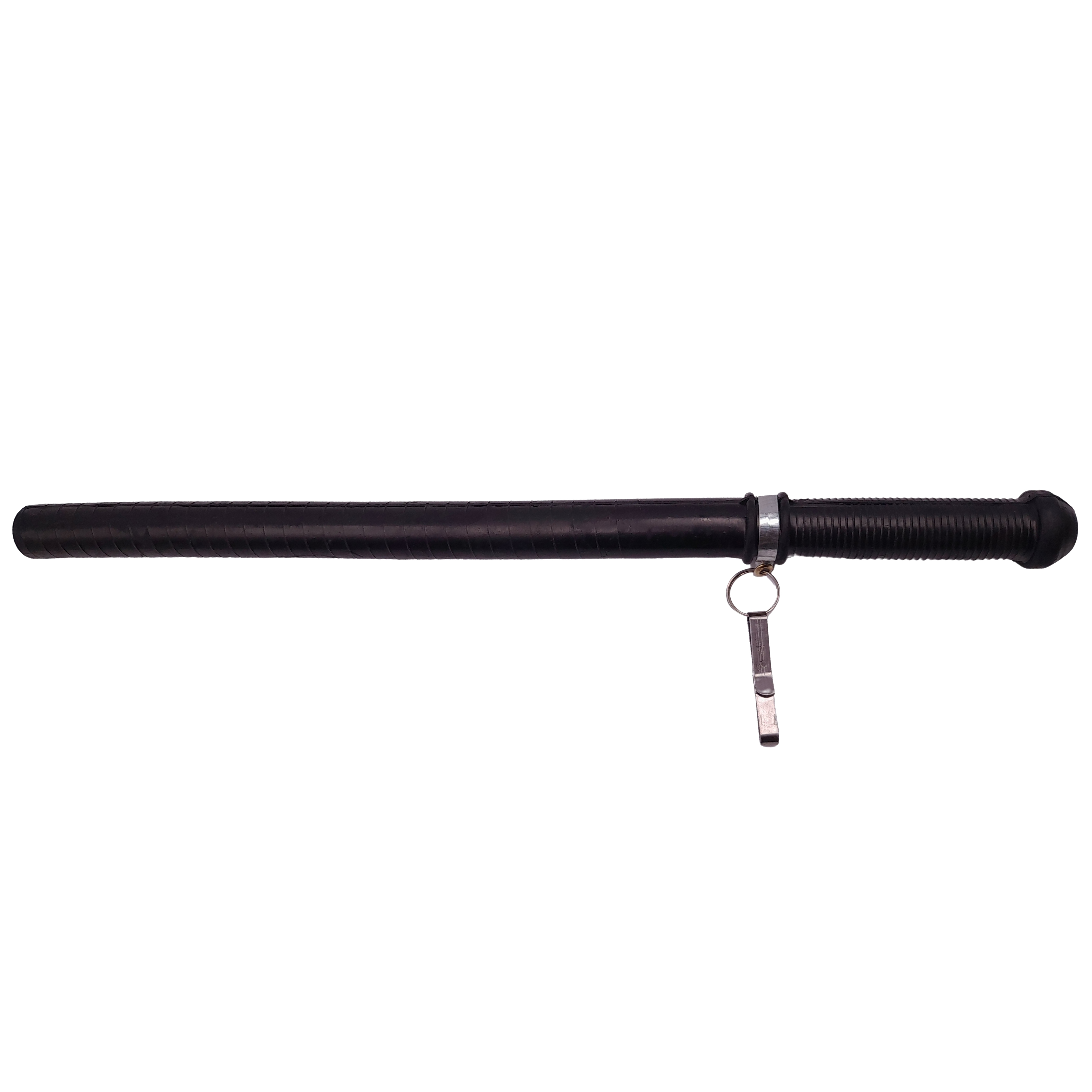 Tonfa autoaparare IdeallStore®, Police Force, cauciuc, 50 cm, negru, agatatoare inclusa - 1 | YEO