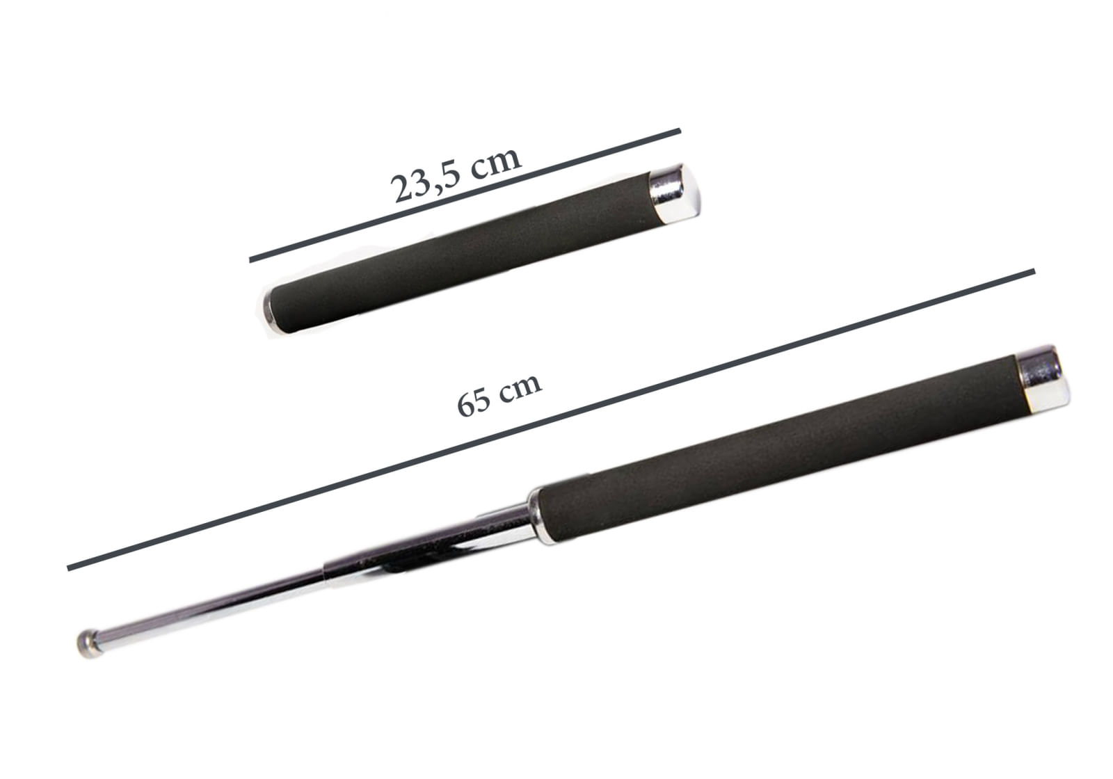 Baston telescopic 65 cm argintiu - 1 | YEO