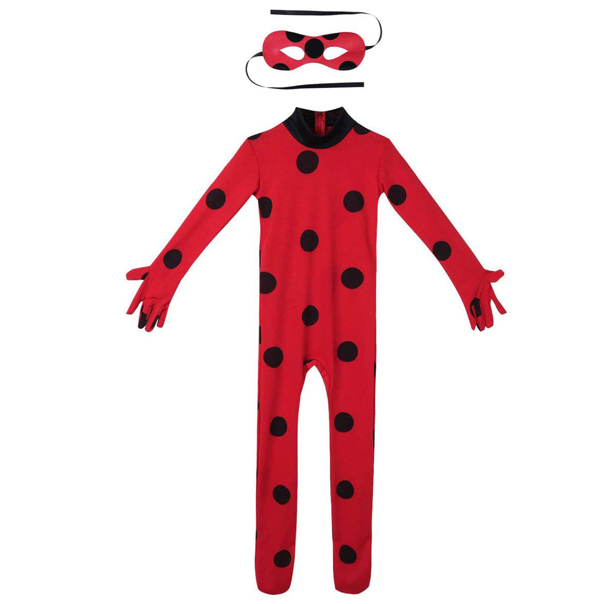 Costum pentru copii IdeallStore®, Miraculous Ladybug, tip combinezon, 7-9 ani, accesorii incluse - 2 | YEO