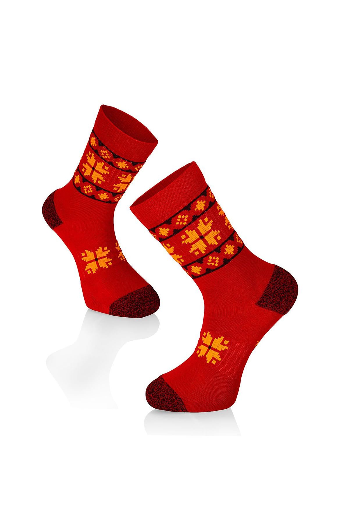 Sosete bumbac Active Lifestyle Socks ETHNO Red, 35-38 EU