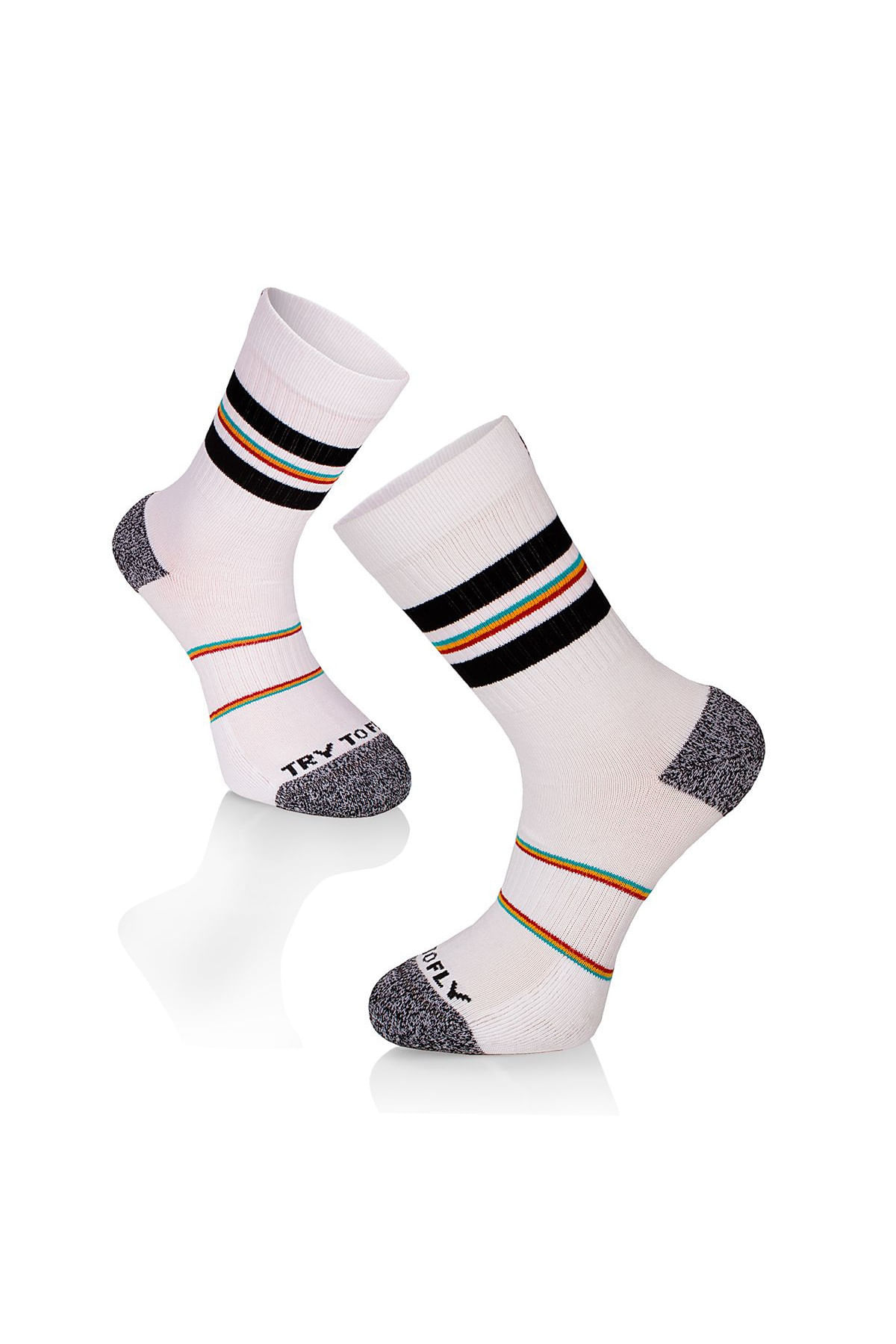 Sosete bumbac Active Lifestyle Socks RINGS White Black