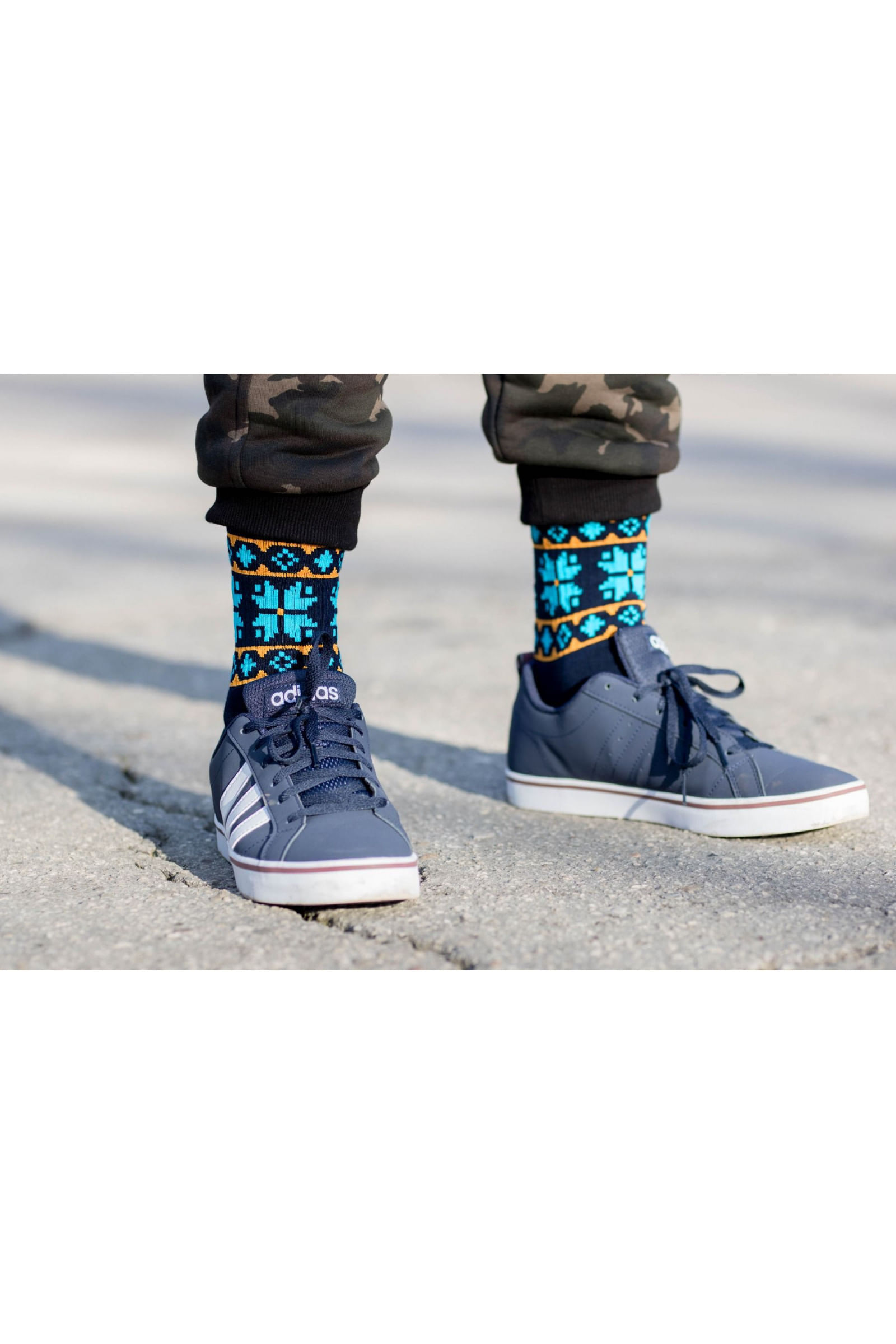 Sosete bumbac Active Lifestyle Socks ETHNO Dark Blue - 3 | YEO