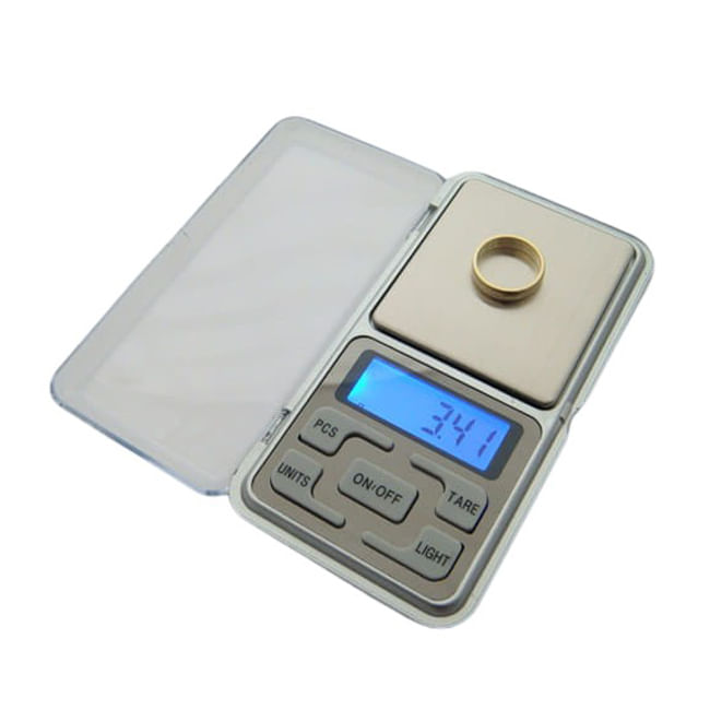 Cantar digital de buzunar IdeallStore®, True Weight, afisaj LCD, protectie plastic, 12 cm, 500g maxim, argintiu - 2 | YEO