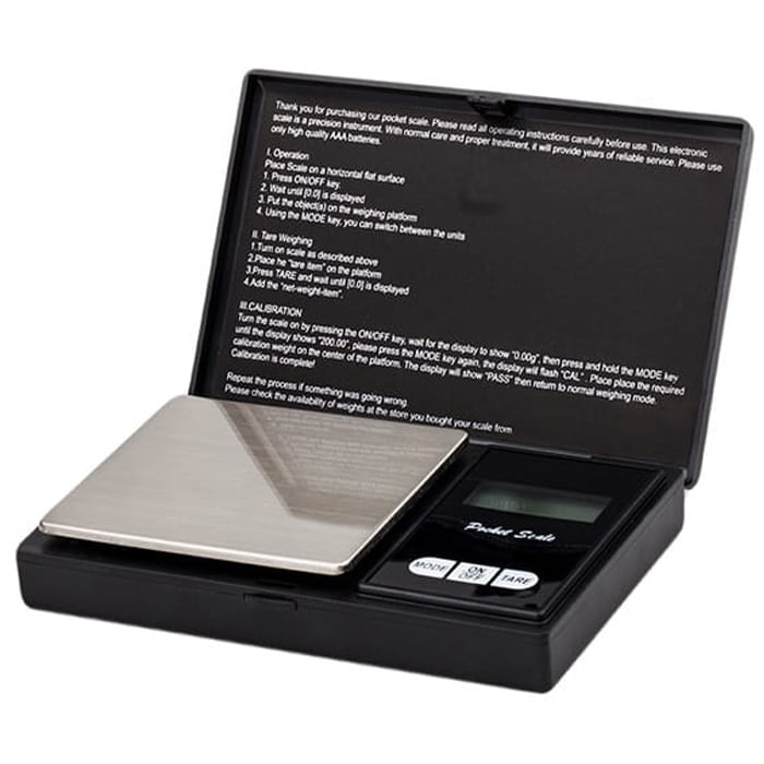 Cantar digital de buzunar IdeallStore®, Special Weight, afisaj LCD, protectie plastic, 13 cm, 200g maxim, negru - 4 | YEO