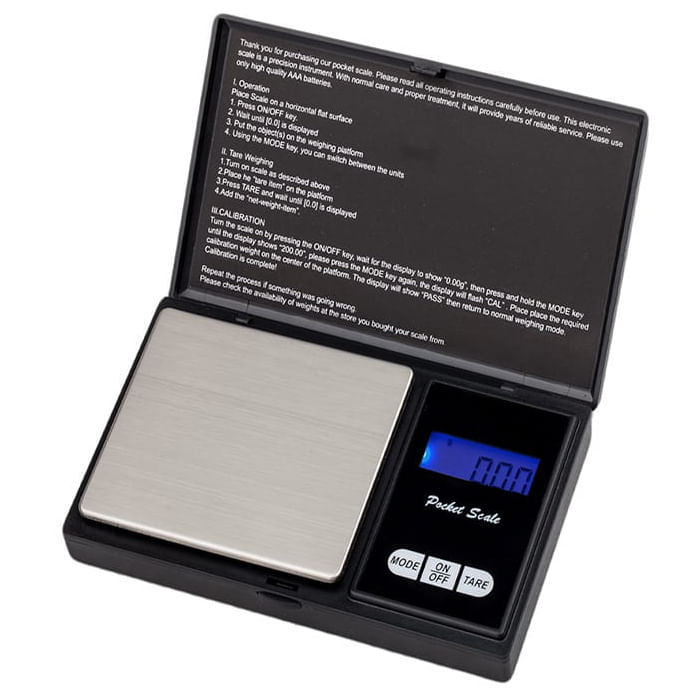 Cantar digital de buzunar IdeallStore®, Special Weight, afisaj LCD, protectie plastic, 13 cm, 200g maxim, negru - 1 | YEO