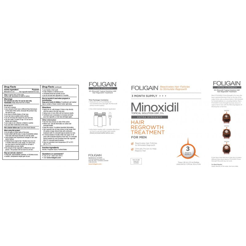 Foligain Minoxidil 5% - Regenerarea parului pentru barbati, 3 luni - 3 | YEO