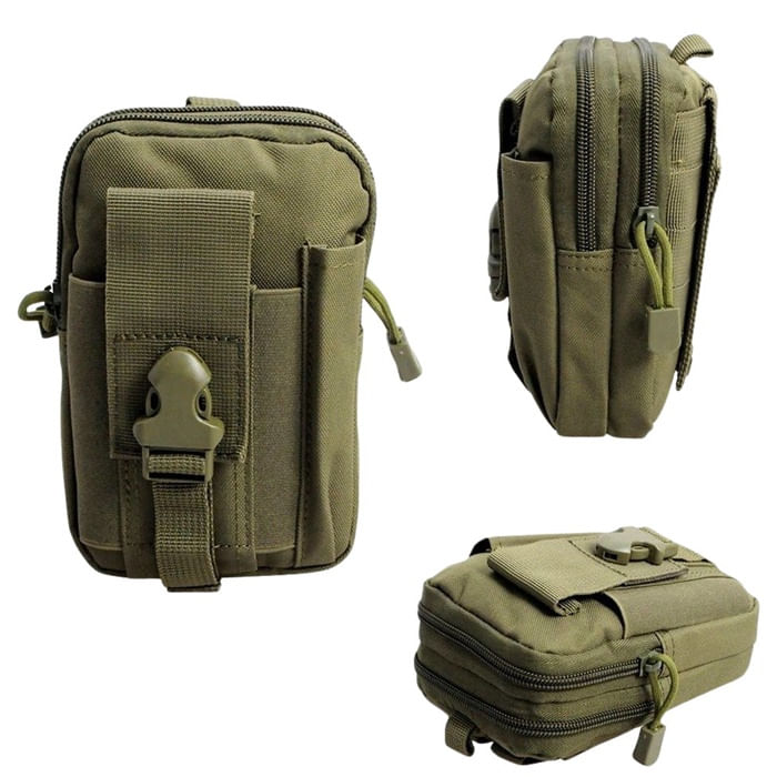 Husa tactica militara IdeallStore®, Trooper Reach, poliester, capacitate 1 l, 18 cm, verde - 4 | YEO