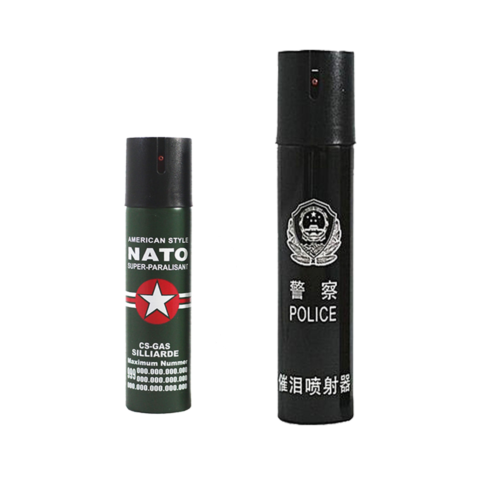 Set 2 sprayuri paralizante, NATO 60 ml si USA Police 110 ml