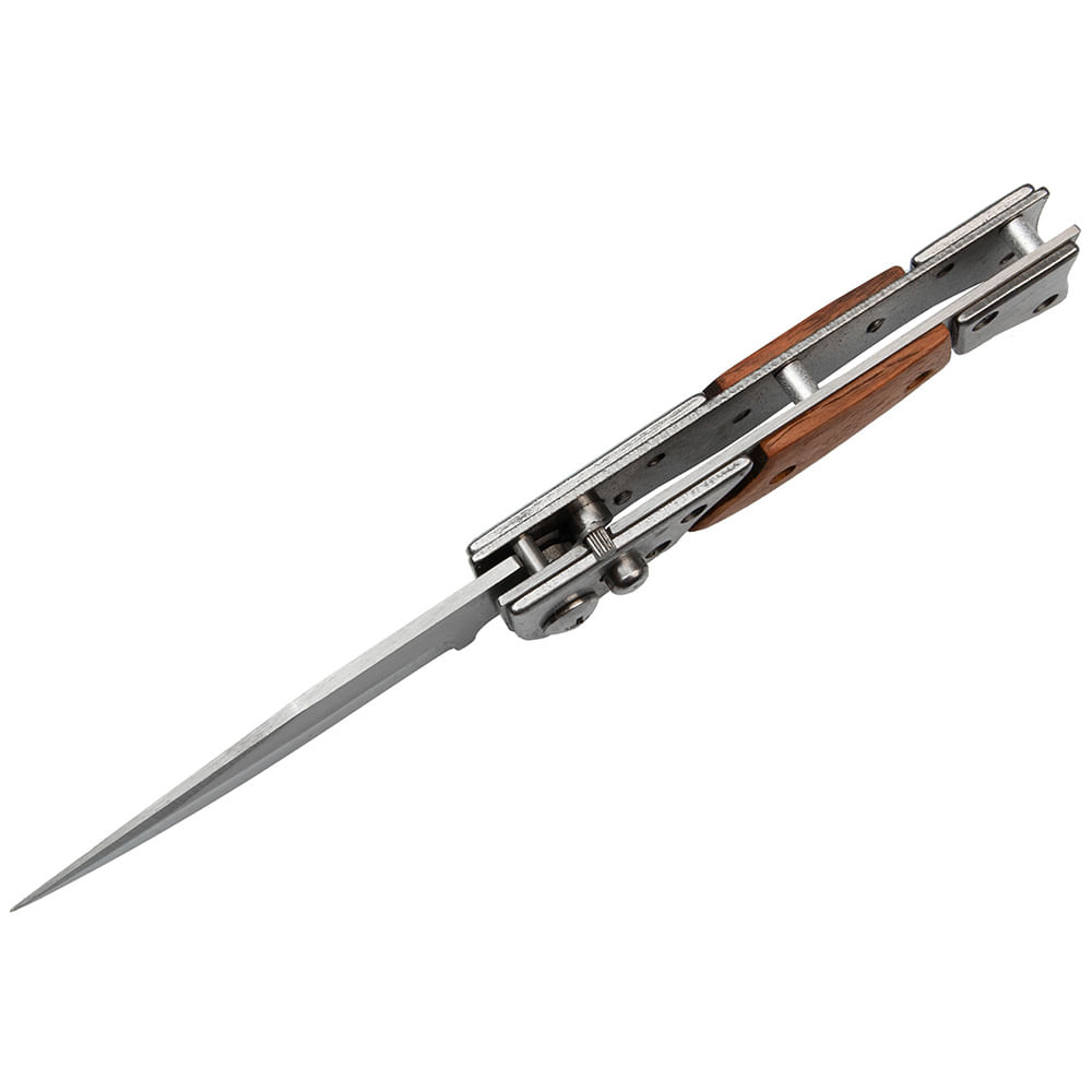 Briceag de vanatoare automat IdeallStore®, tip AK, Special Forces, otel inoxidabil, 16.5 cm, maro - 4 | YEO
