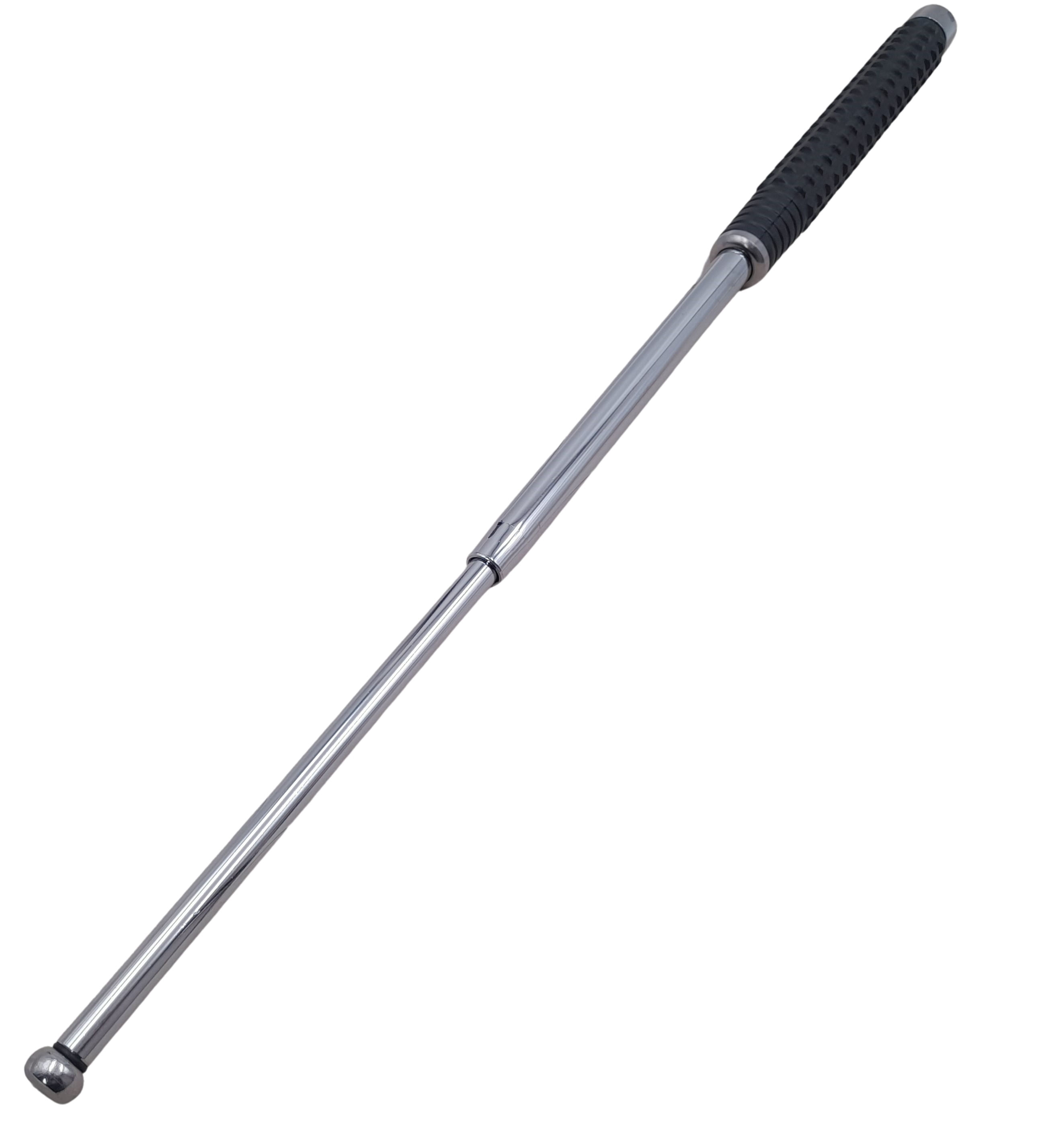 Baston telescopic IdeallStore®, Silver Siege, otel inoxidabil, 64 cm, 3 sectiuni, argintiu, husa inclusa - 2 | YEO