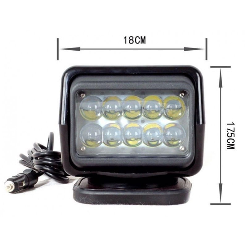 Proiector LED Rotativ cu Telecomanda Wireless 50W, 4000 lumeni, SPOT Beam, Negru - 1 | YEO