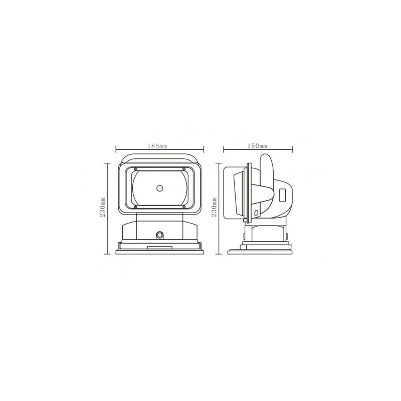 Proiector LED Rotativ cu Telecomanda Wireless 50W, 4000 lumeni, SPOT Beam, Alb - 2 | YEO