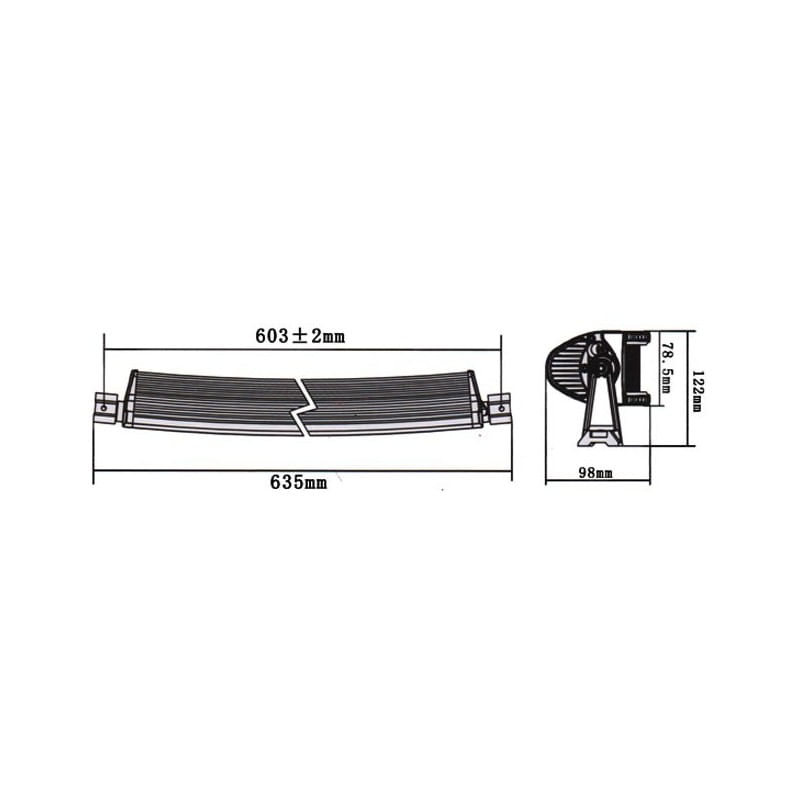 LED Bar Curbat 120W/12V-24V, 10200 Lumeni, 22