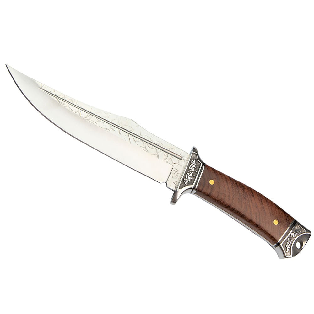 Cutit de vanatoare IdeallStore®, Elvish Legacy, otel inoxidabil, 31 cm, maro, teaca inclusa - 4 | YEO