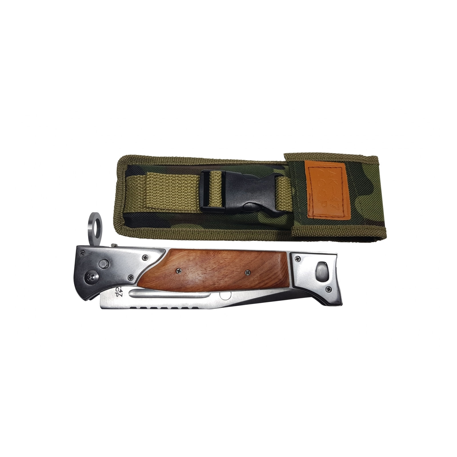 Set Topor Ideallstore® , Survivor Desert Camo si briceag AK-47 , 34 cm, ​ teaca inclusa