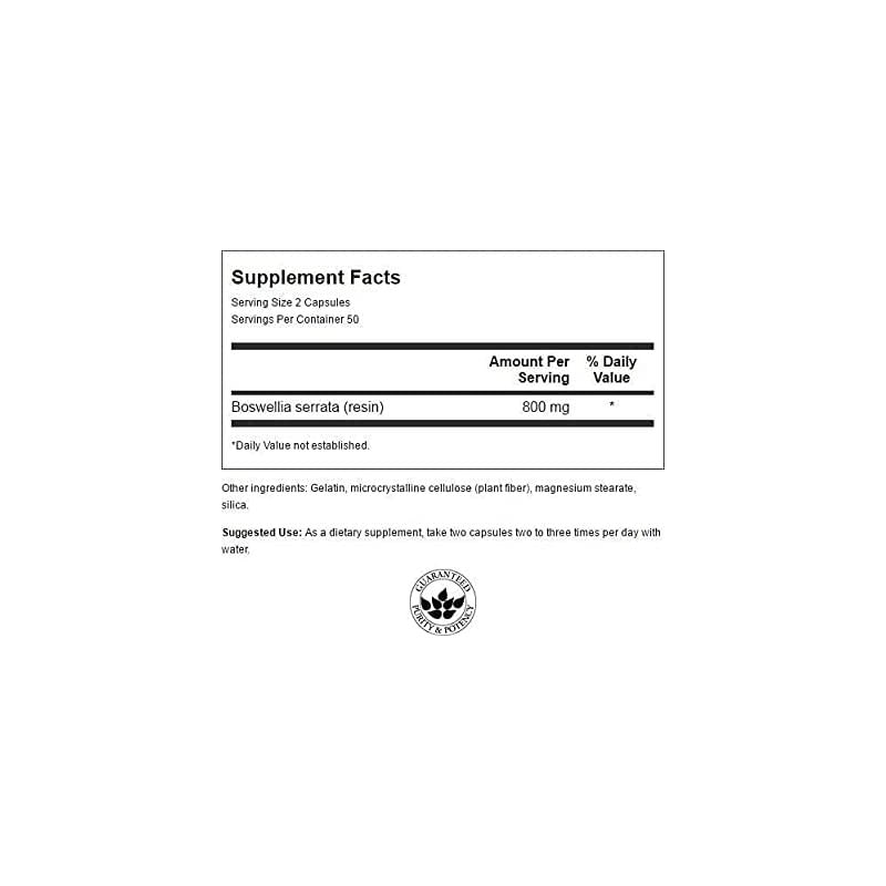 Swanson Boswellia (Tamaie) 400mg - 100 Capsule