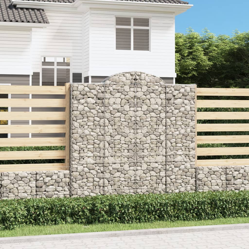 Cosuri gabion arcuite 8 buc. 200x30x200/220 cm fier galvanizat