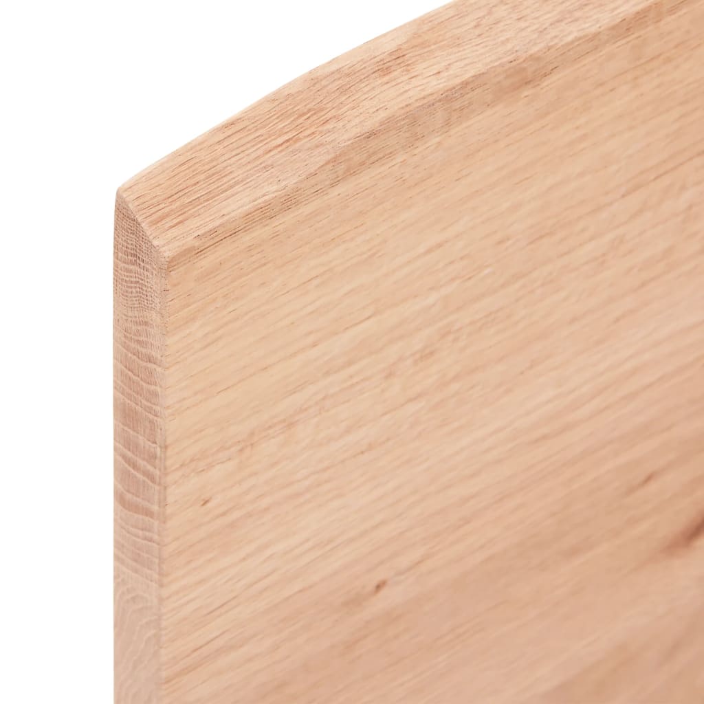 Polita perete maro deschis 60x20x2 cm lemn masiv stejar tratat — imaginea 3