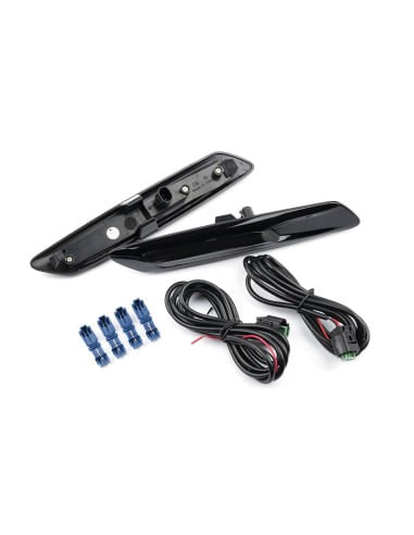 Set 2 Semnalizari Negre Aripa LED Dinamice secventiale cu sticla fumurie pentru BMW F10, F11, F07 fara facelift