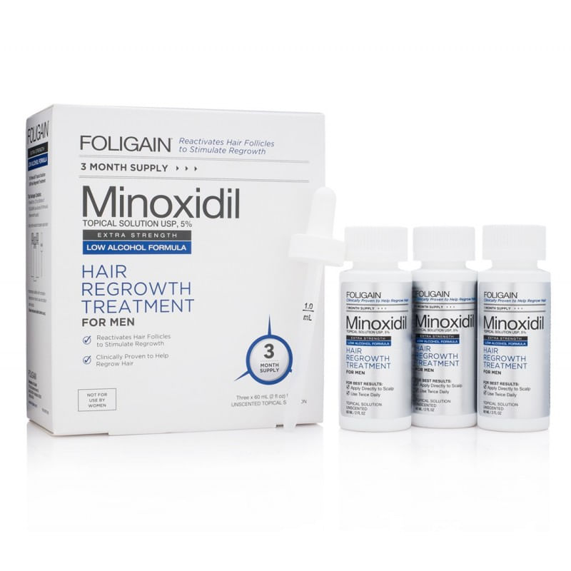 Foligain Minoxidil 5% Solutie cresterea parului barbati (Alcool scazut) 3 luni - 2 | YEO